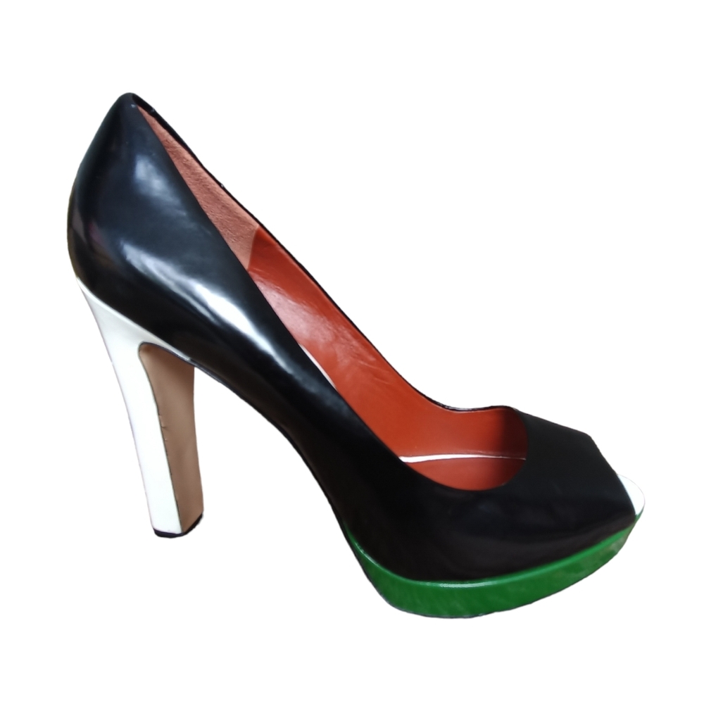 Marc By Marc Jacobs Color Block Peep Toe Pumps " … - image 1
